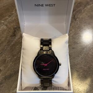 Women’s Nine West 36mm Black & Pink Watch